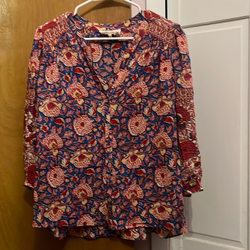 BA&SH floral top in lightweight viscose.  Flowy and airy, wonderful for holidays
